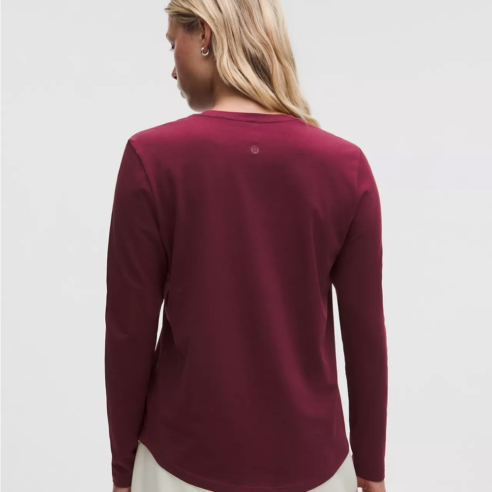 Lululemon Women’s Love Long-Sleeve Shirt Burgundy Small - Picture 2 of 6